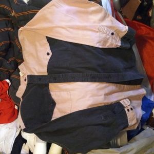 Mens M Vintage Cowboys only asymmetric button up long sleeve shirt